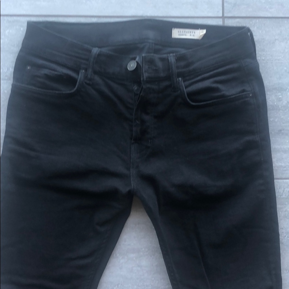 Men’s black All Saints cigarette jeans - sz 31